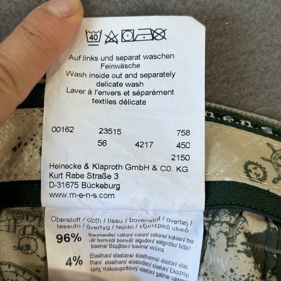 M.E.N.S Heinecke Klaproth Pants Mens 40 Green Modern Fit Outdoor Preppy Classic - Picture 15 of 16